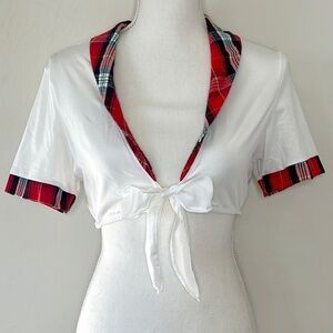 Sexy School Girl Crop Top